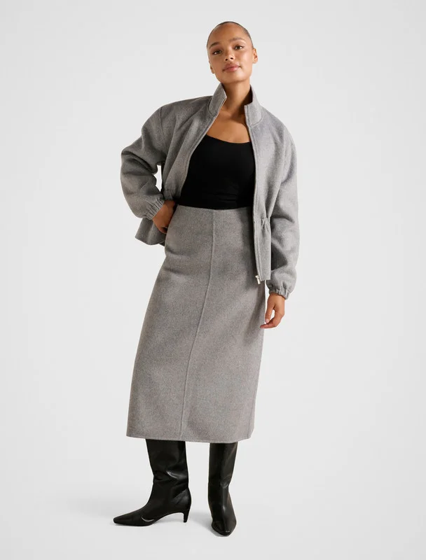 AMARA Felled Circle Midi Skirt